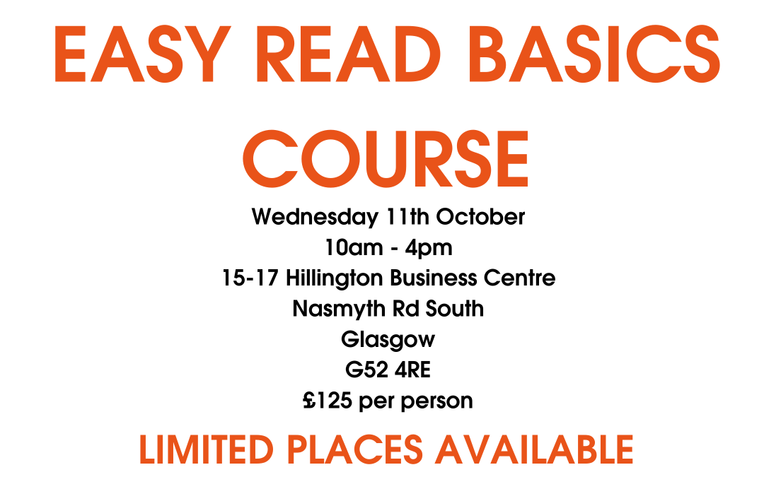 Easy Read Basics course in October!